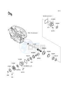 KVF 750 B (BRUTE FORCE 750 4X4I) (B6F-B7FA) A7F drawing FRONT BEVEL GEAR