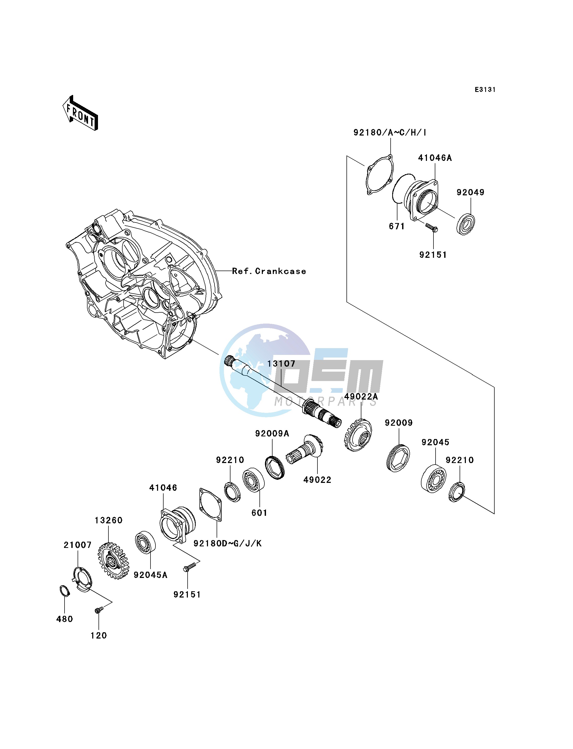 FRONT BEVEL GEAR