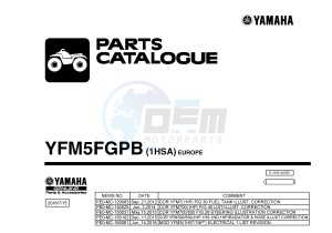 YFM550FWAD YFM5FGPB GRIZZLY 550 EPS (1HSA) drawing .1-Front-Page