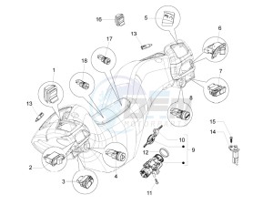 MP3 500 lt Sport business drawing Selectors - Switches - Buttons