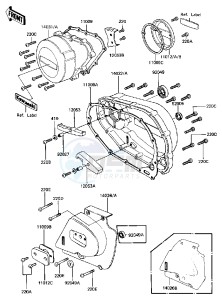 KZ 440 D [LTD BELT] (D2-D5) [LTD BELT] drawing ENGINE COVERS -- 81-83 D2_D3_D4_D5- -