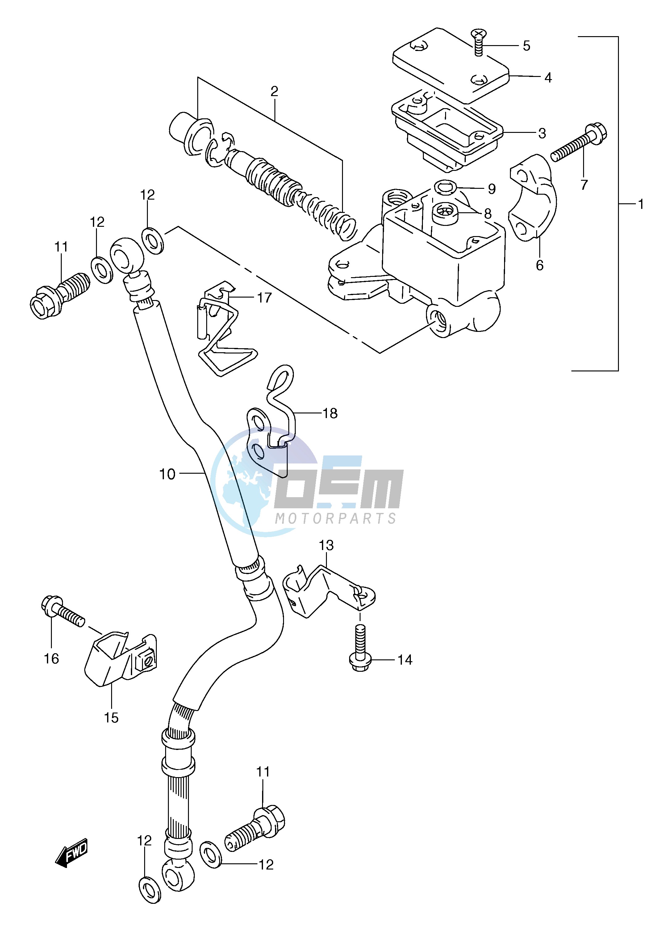 FRONT MASTER CYLINDER (MODEL Y K1)