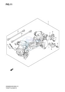 SV650S (E3-E28) drawing THROTTLE BODY