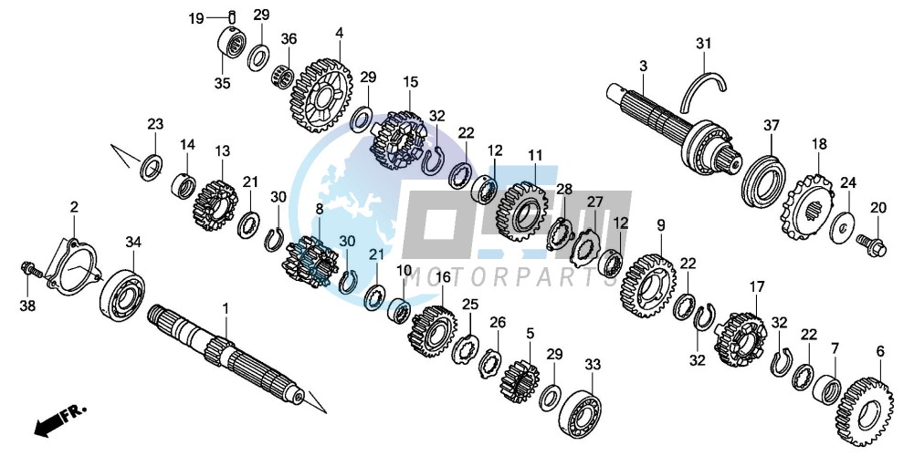 TRANSMISSION (CBF600S8/SA8/N8/NA8)