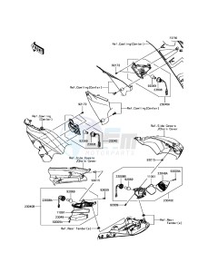 ZZR1400 ABS ZX1400JGF GB XX (EU ME A(FRICA) drawing Turn Signals