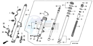 CB1300A9 Europe Direct - (ED / ABS MME TWO) drawing FRONT FORK