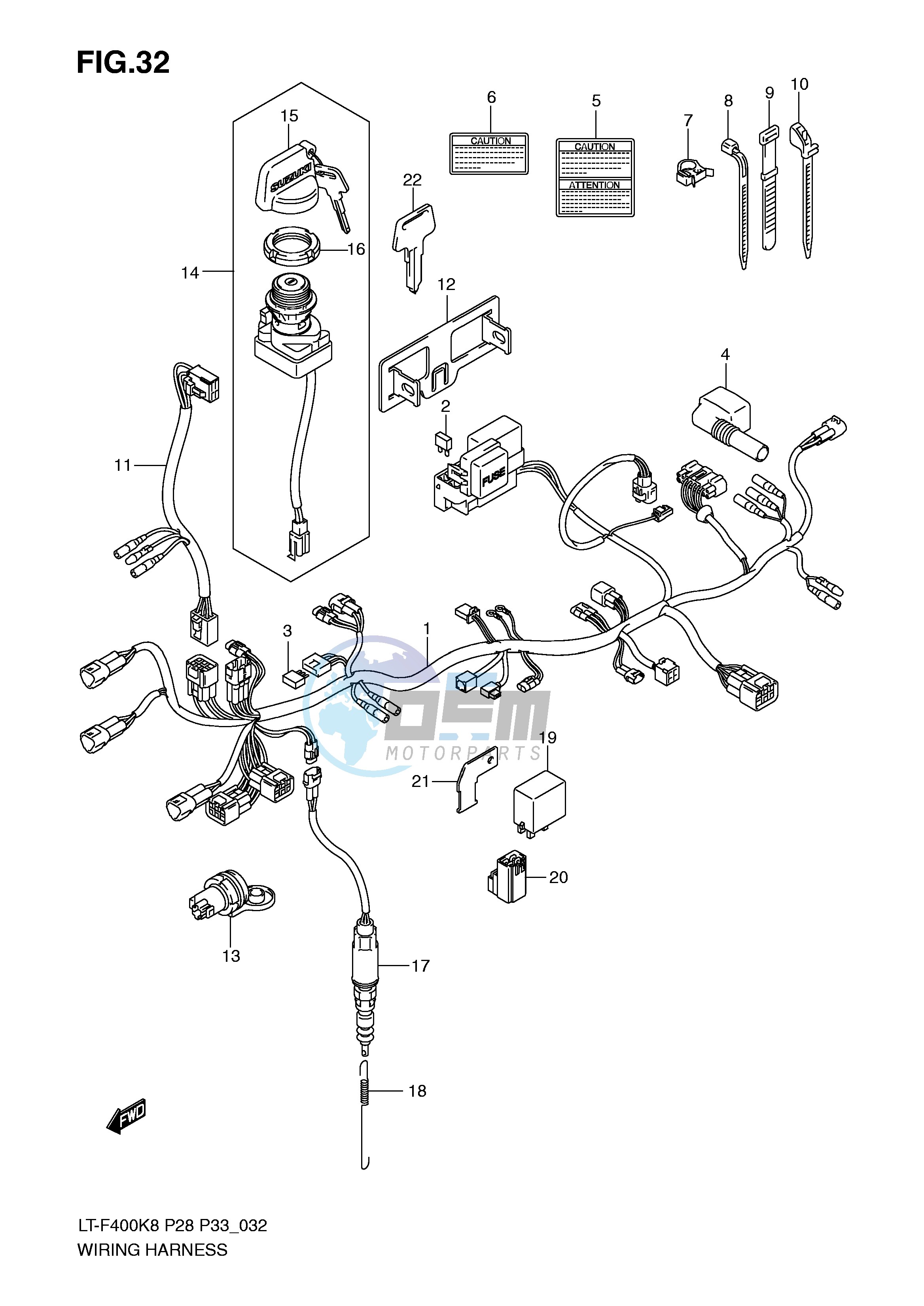 WIRING HARNESS (MODEL K8 K9)