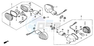 CB600F2 HORNET S drawing WINKER