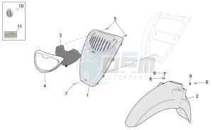 Scarabeo 50 4t 2v e2 drawing Front body II