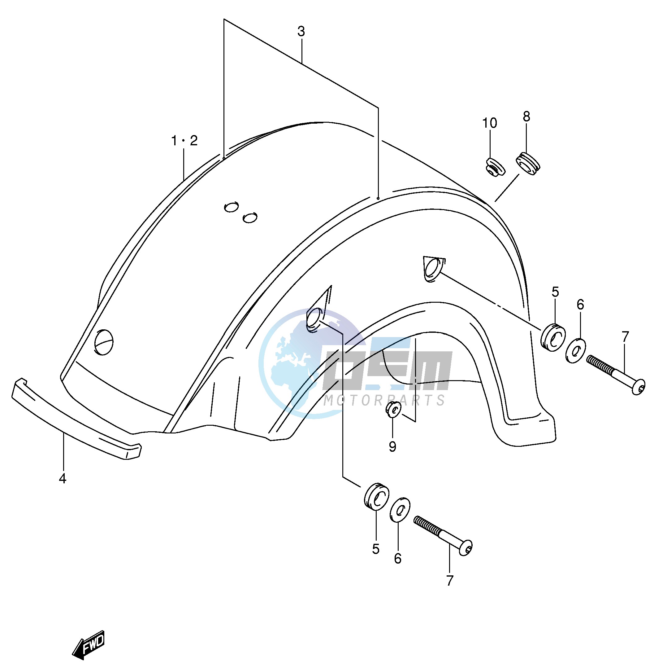 REAR FENDER (MODEL K2)