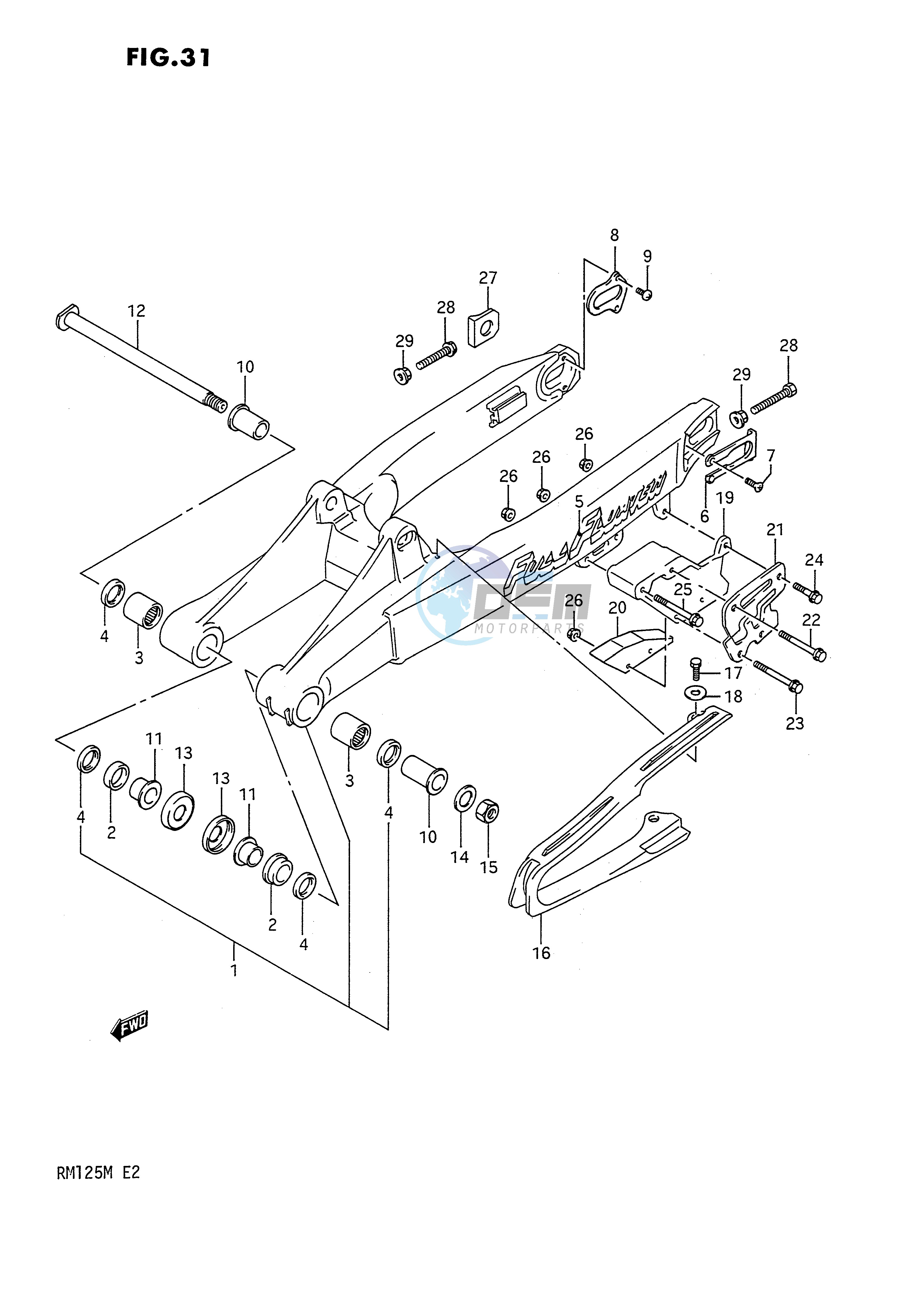 REAR SWINGING ARM (MODEL K)