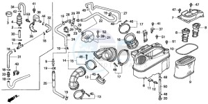 VT1100C2 drawing AIR CLEANER (VT1100C2-EXCEPT CM/2CM)