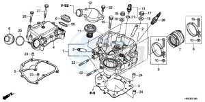 TRX500FMD TRX500FM Europe Direct - (ED) drawing CYLINDER HEAD