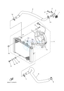 YFM700FWBD YFM70KPXJ KODIAK 700 EPS (B32G) drawing RADIATOR & HOSE