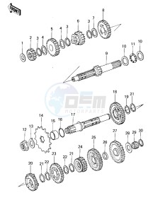 KL 250 A [KLR250] (A1-A2) [KLR250] drawing TRANSMISSION -- 78-79 KL250-A1_A1A_A2- -