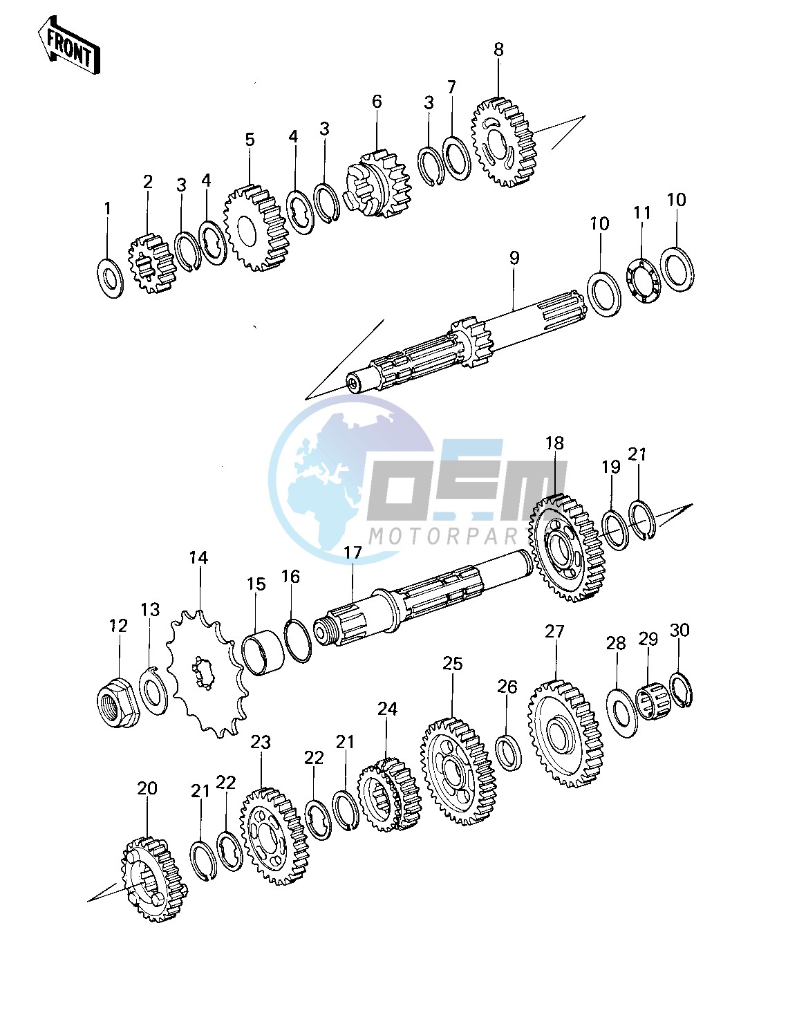 TRANSMISSION -- 78-79 KL250-A1_A1A_A2- -