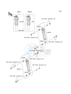 KAF 950 B [MULE 3010 DIESEL 4X4] (B1) [MULE 3010 DIESEL 4X4] drawing SHOCK ABSORBER-- S- -