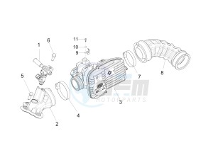 LXV 150 (NAFTA) drawing Throttle body - Injector - Union pipe