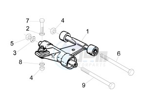 LX 50 2T E2 Touring (30Kmh) drawing Swinging arm