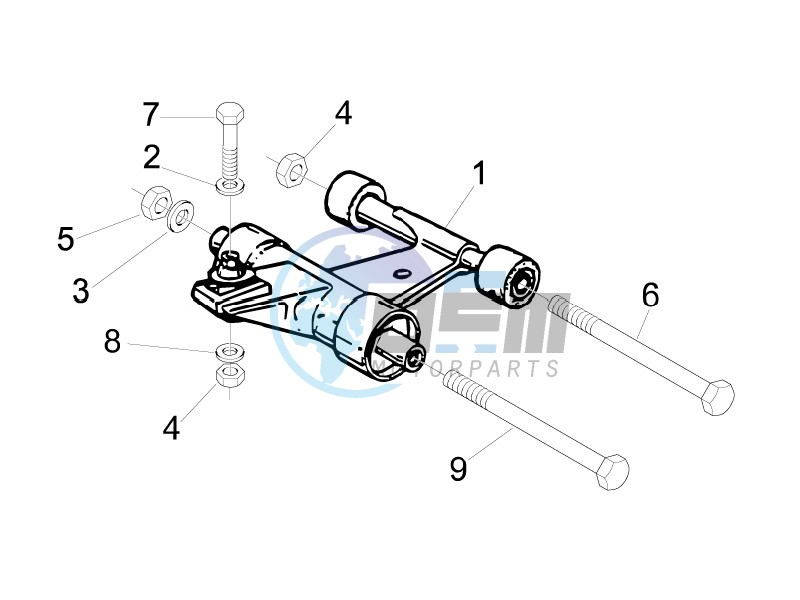 Swinging arm