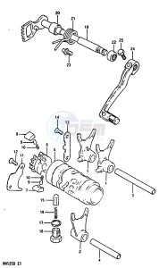 RM125 1983 drawing GEAR SHIFTING