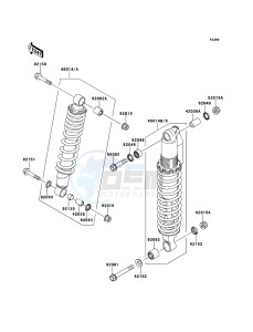 KFX700 KSV700ABF EU drawing Shock Absorber(s)