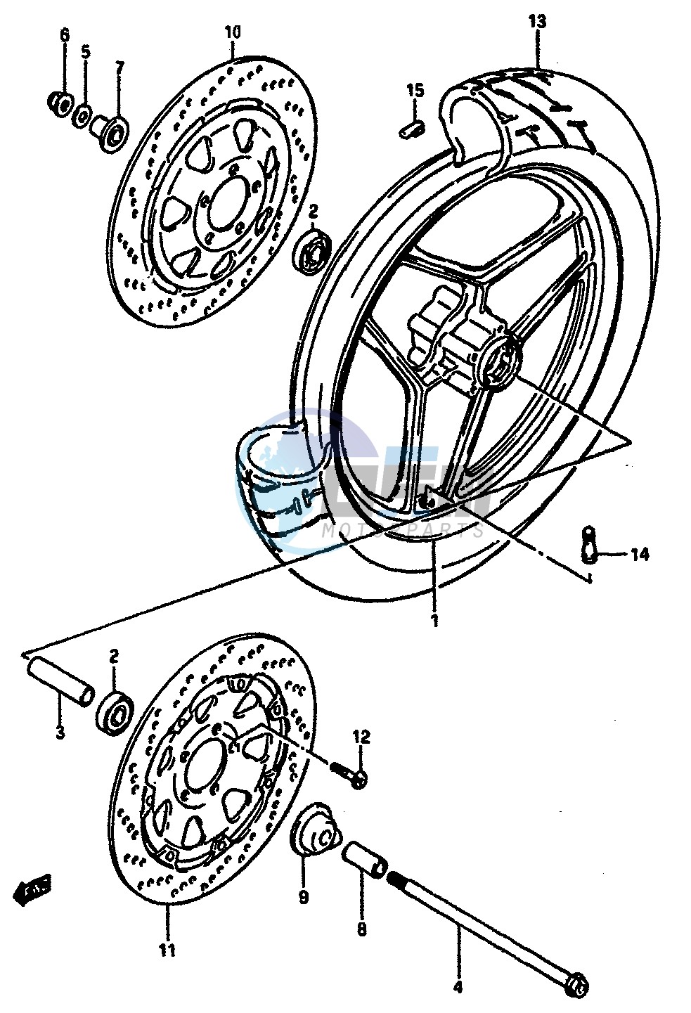 FRONT WHEEL (MODEL H)