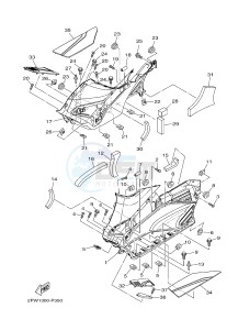 XP500 TMAX T-MAX 530 (2PW1) drawing STAND & FOOTREST 2