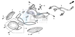 NES125 drawing REAR COMBINATION LIGHT