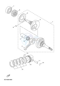 YN50 YN50FU NEO'S 4 (2ACN 2ACN) drawing CRANKSHAFT & PISTON