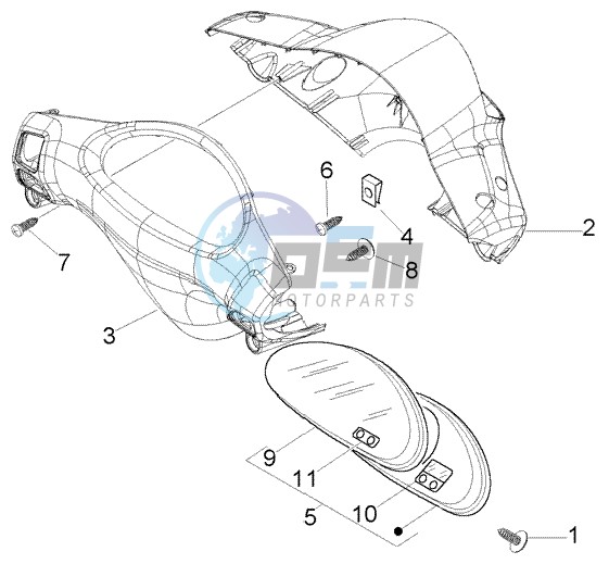 Speedometer Kms. - handlebar covers