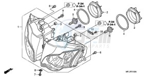 CBR1000RA9 France - (F / ABS CMF HRC MKH) drawing HEADLIGHT