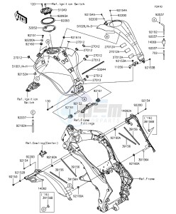 Z1000 ABS ZR1000GGF FR GB XX (EU ME A(FRICA) drawing Fuel Tank