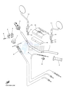 WR450F (1DX1 1DX2) drawing STEERING HANDLE & CABLE