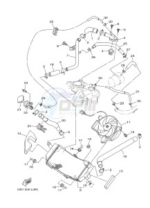 XP500 T-MAX 530 (59C8) drawing RADIATOR & HOSE