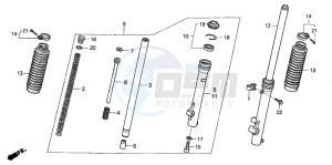 XR80R drawing FRONT FORK