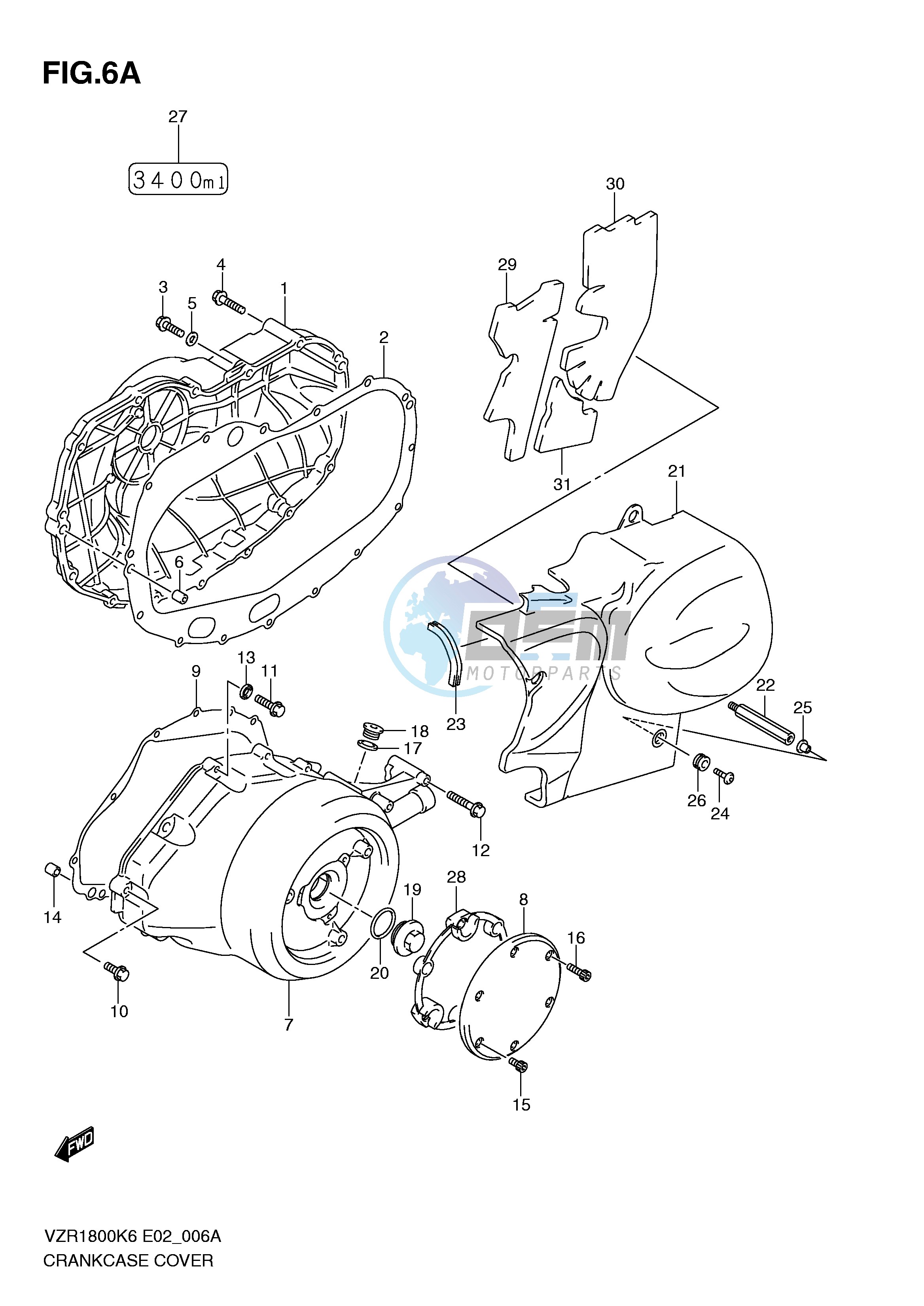 CRANKCASE COVER (MODEL K8 K9)