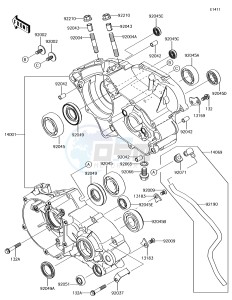 KX85 KX85CEF EU drawing Crankcase