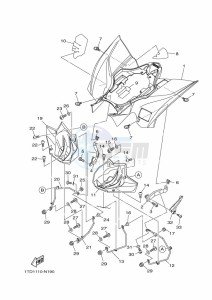 YFZ450R YFZ45YSSK (BW2L) drawing REAR FENDER