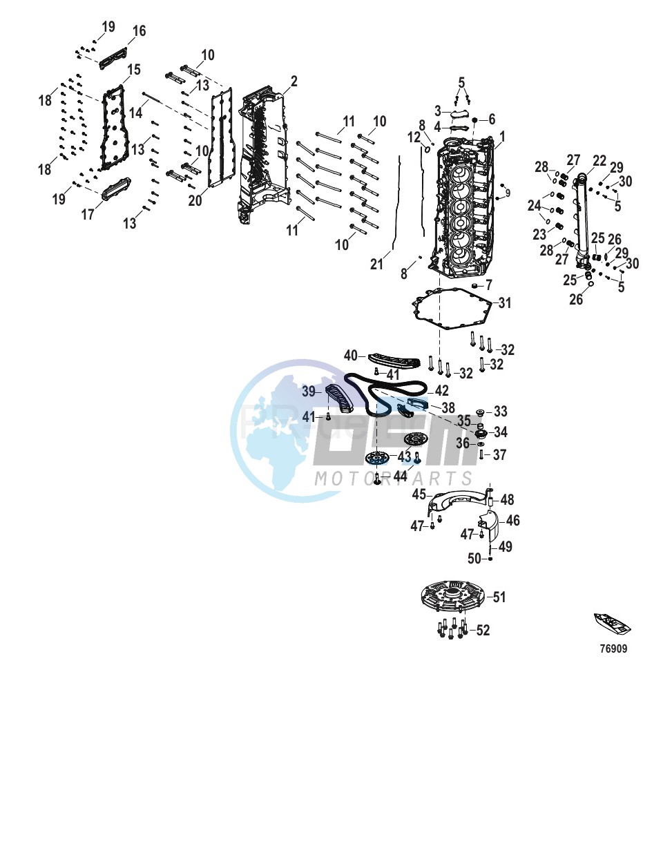 Cylinder Block Serial 3B332192 and Up