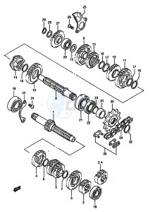 RM125 (G-H-J) drawing TRANSMISSION