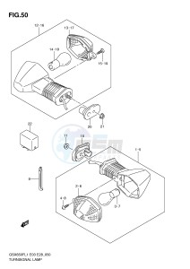 GSX650F (E3-E28) Katana drawing TURNSIGNAL LAMP