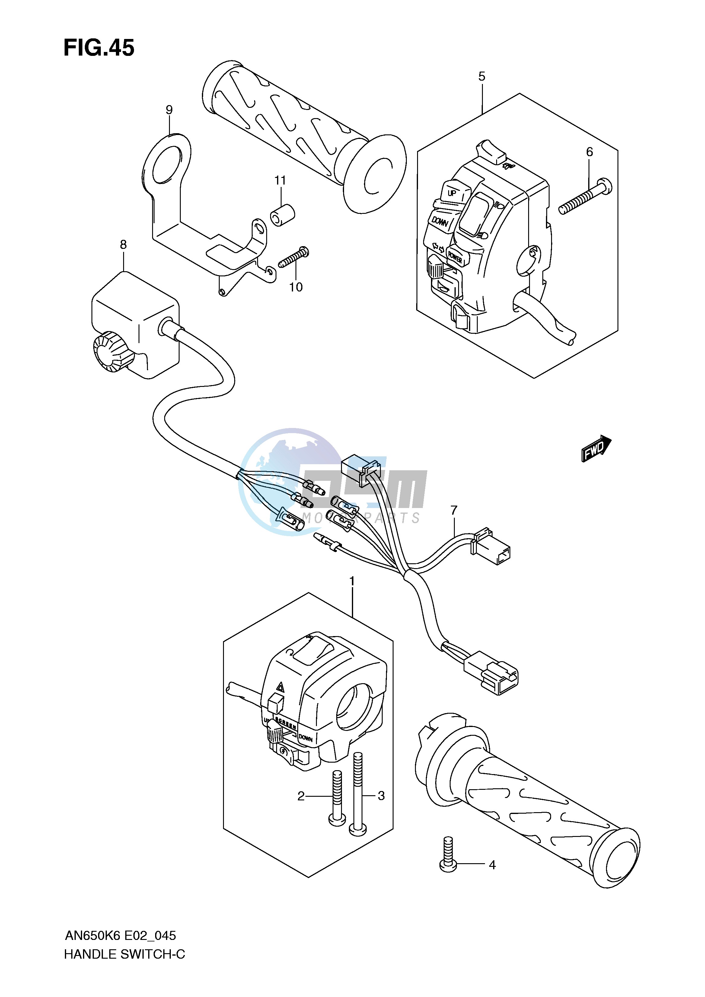 HANDLE SWITCH (AN650AK6 AK7 AK8 AZK8)