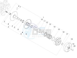 GTS 150 SUPER 4T 3V IE ABS E4 (EMEA) drawing Driven pulley