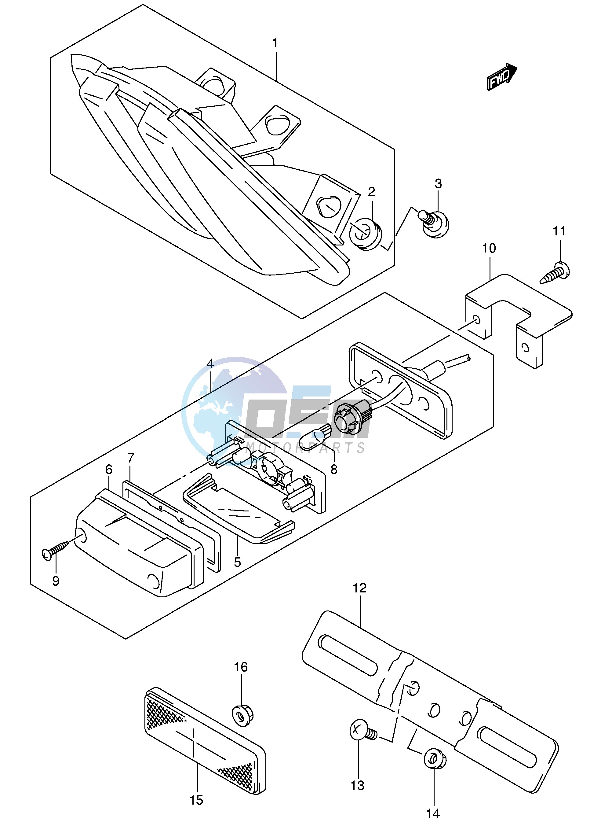 TAIL LAMP (SV1000SK5 S1K5 S2K5)