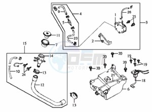 JOYRIDE 125 drawing FUEL TANK - FUEL CUT