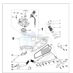 FIGHT 3 4T DARKSIDE E drawing CARBURETTOR