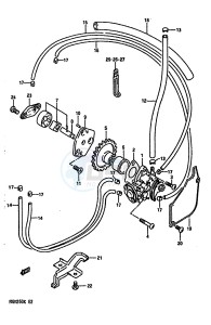 RGV250 1989 drawing OIL PUMP