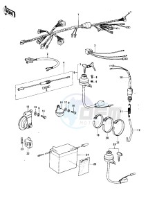 KH 100 B (B7-B8) drawing CHASSIS ELECTRICAL EQUIPMENT