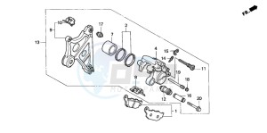 XL600V TRANSALP drawing REAR BRAKE CALIPER